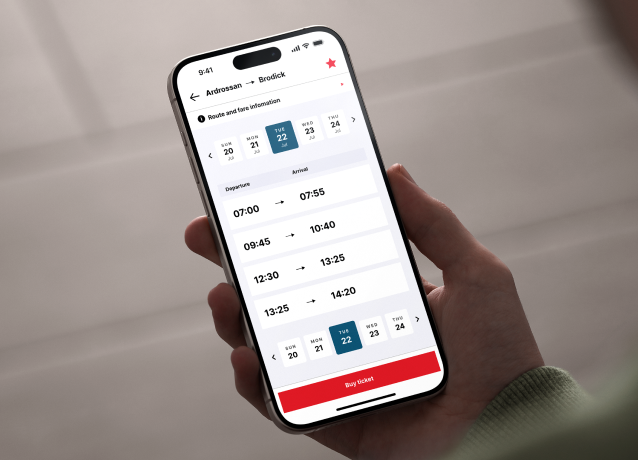 A mobile phone with the Calmac app as the User interface