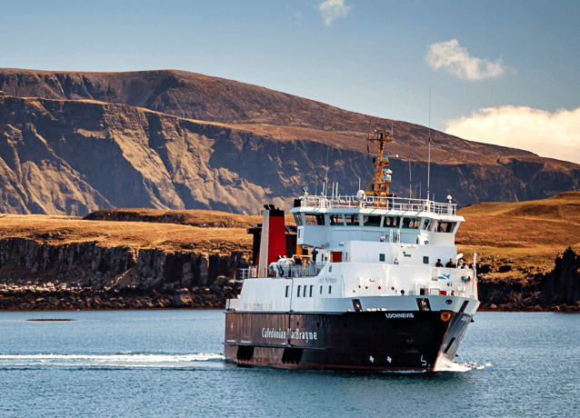 A Calmac ferry on the water